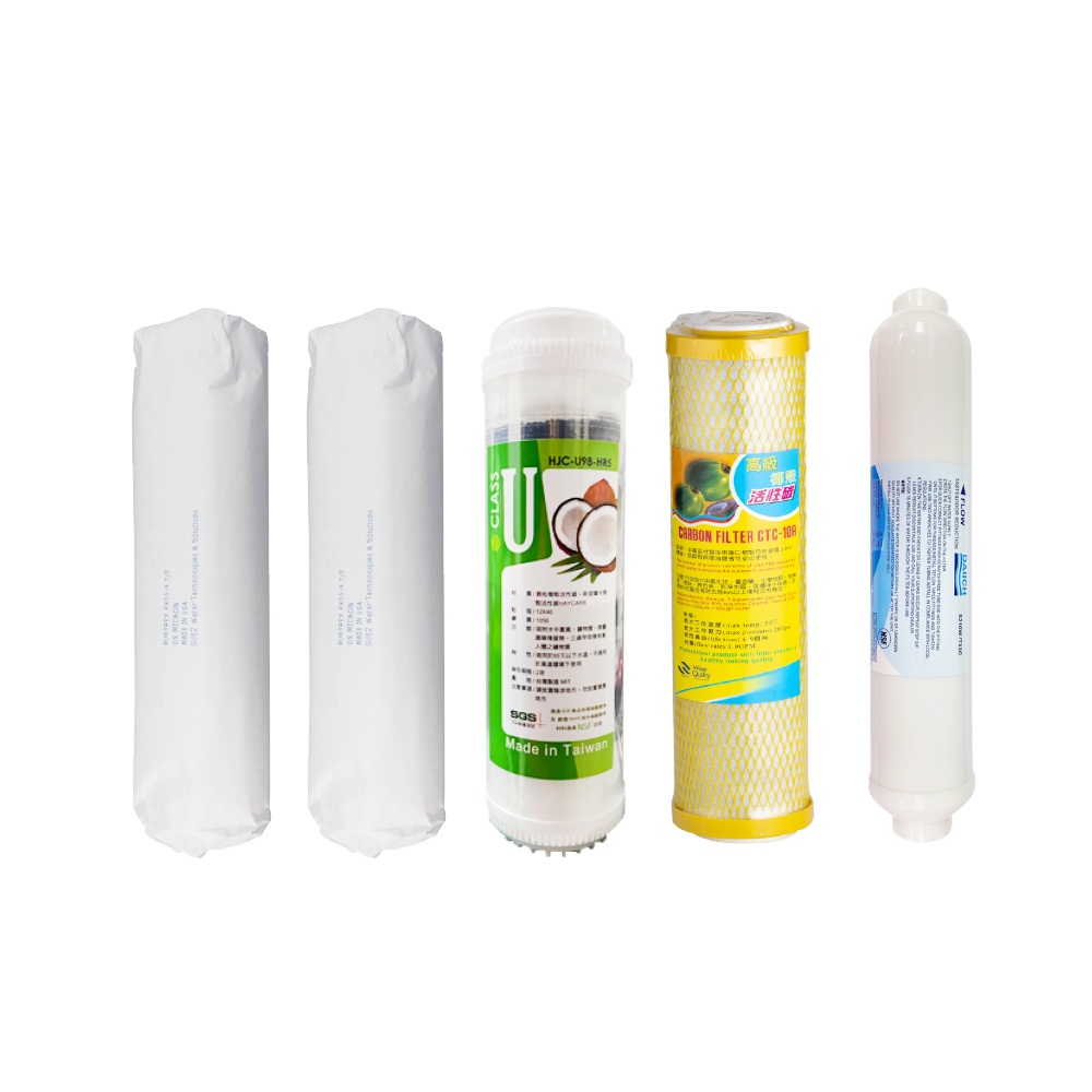 【麗水生活】10吋 高級進口濾芯套組 進口 10"英吋濾心 RO過濾器濾心組合 過濾器濾芯 飲水機更換 加後置濾心, , large