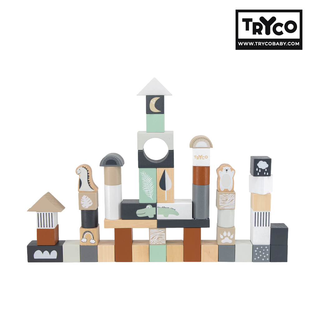 【Tryco】木質積木組_動物派對, , large
