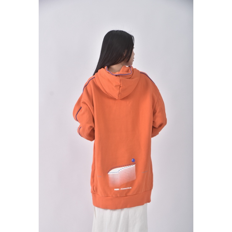 (XL) puma連帽橘色長袖上衣二手衣, , large
