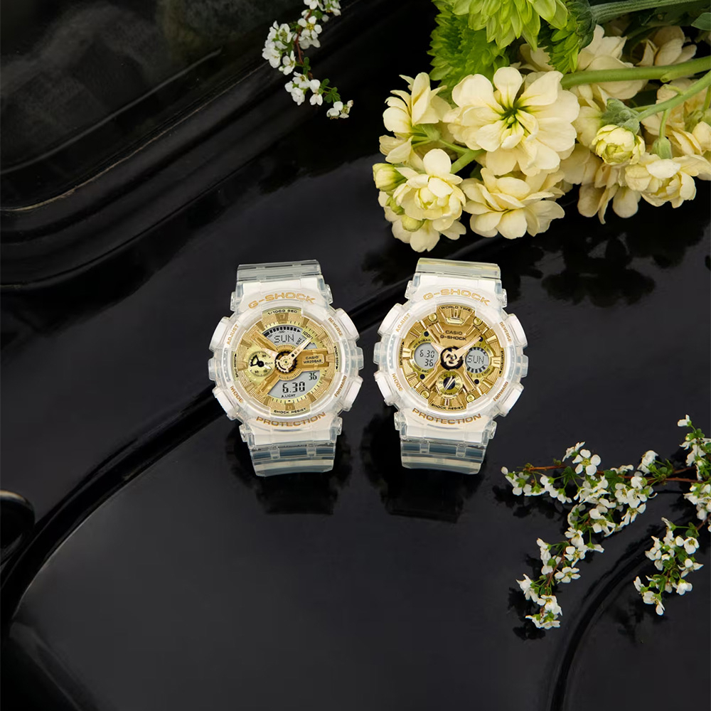 CASIO 卡西歐 G-SHOCK ITZY 留真配戴款 清透金屬感女錶手錶 GMA-S120SG-7A, , large