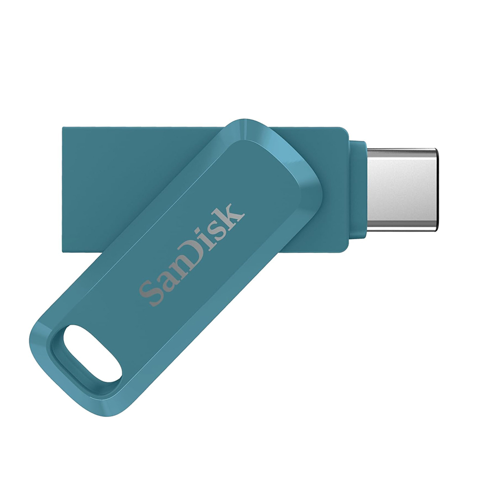 【SanDisk】Ultra GO 1TB 海灣藍 TYPE-C USB 3.2 雙用 OTG 旋轉隨身碟 讀取速度 400MB/s, , large