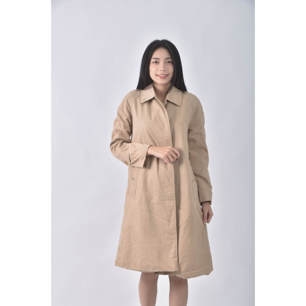 (M) burberry質感棉質杏色外套二手衣