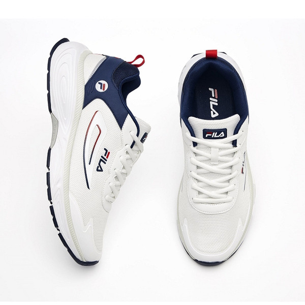 Fila Falcon 男 慢跑鞋 運動鞋 輕量 透氣 白 深藍 [1-J302Y-123], , large