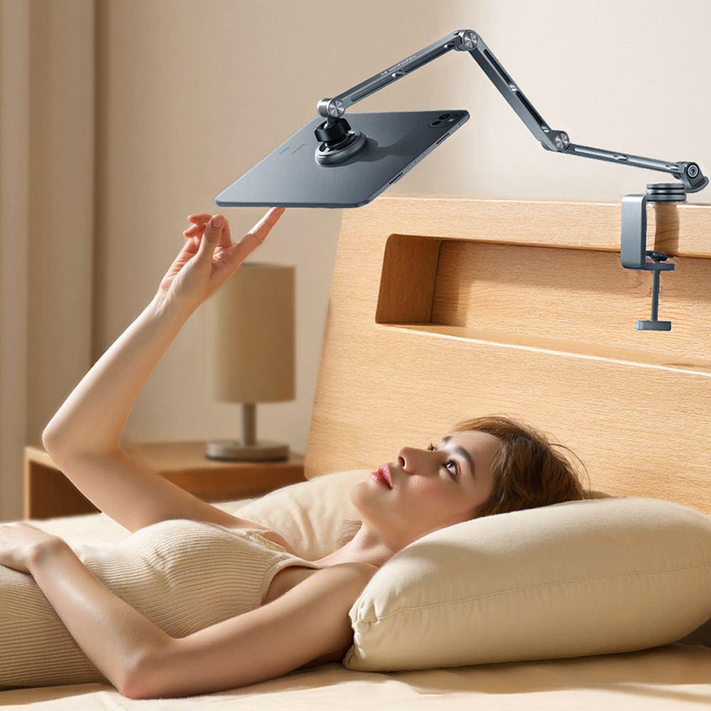 Rtako銳塔克LQ T01 360&deg;旋轉合金懸臂支架平板夾手機架, , large