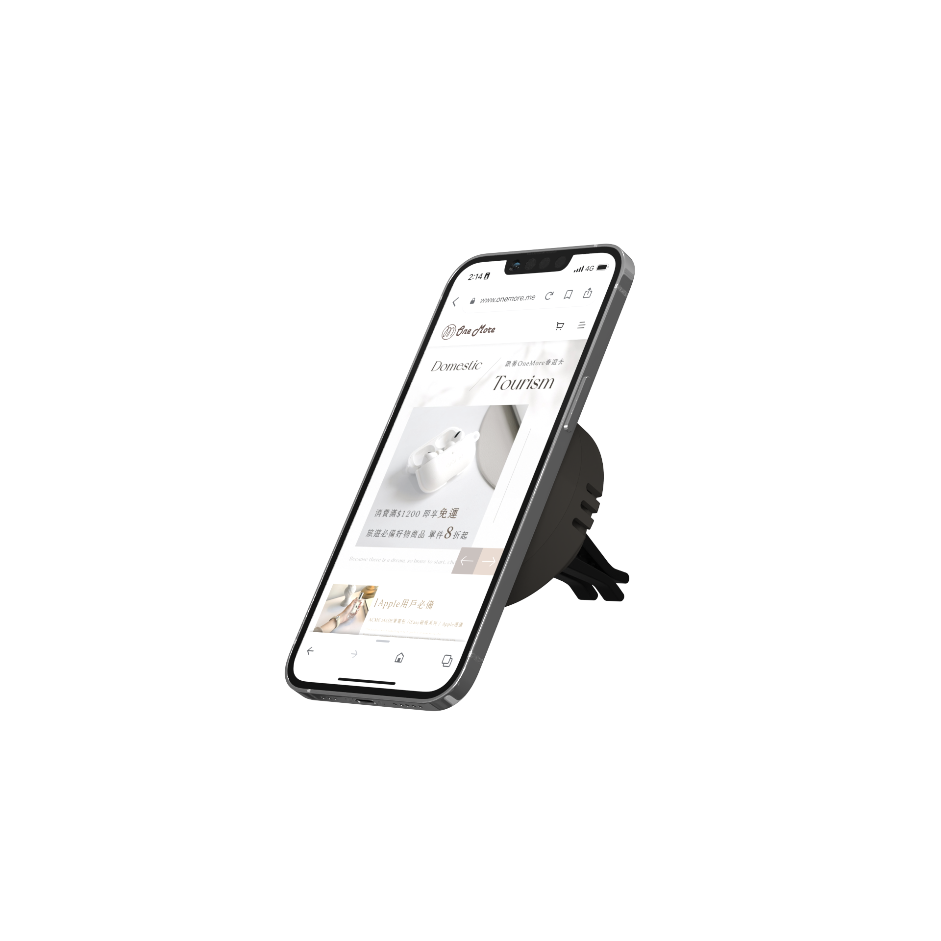 [OneMore Co., Ltd.] Allite CF2 Multi-functional MagSafe Magnetic Charging Phone Stand - Urban Deep Black, , large