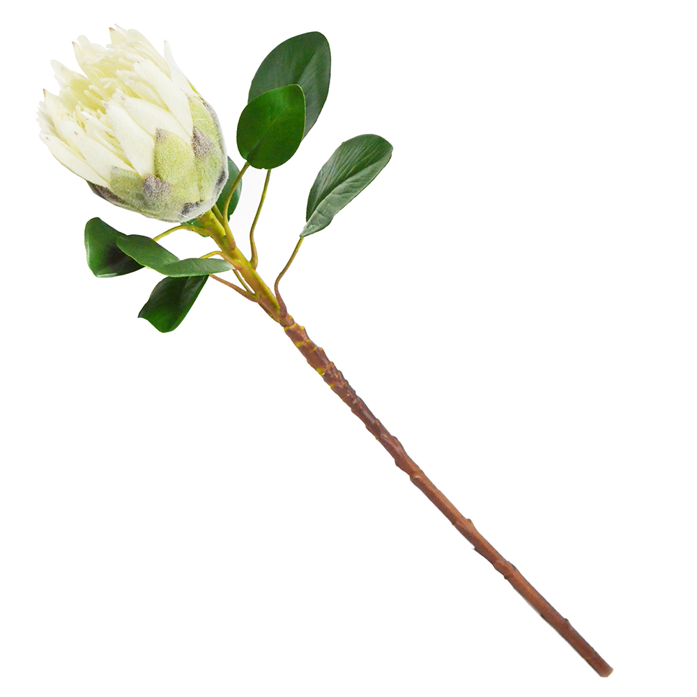 ARTFIACIAL PROTEA CYNAROIDES SPARY-WHITE, , large