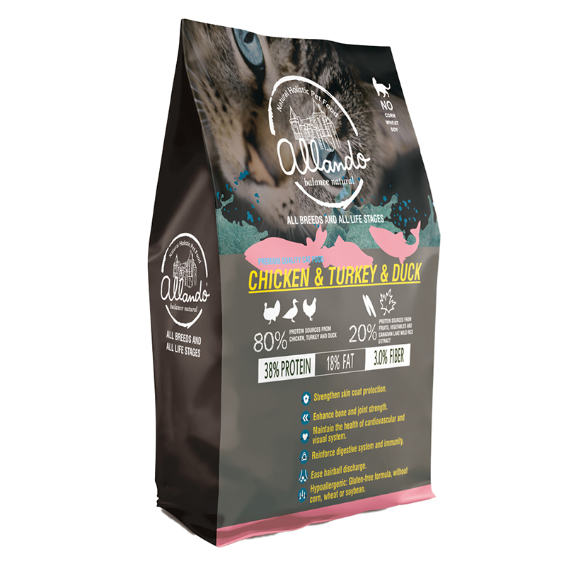 【Allando 奧藍多】天然全方位無穀貓糧400g-雞肉+火雞肉+鴨肉口味, , large