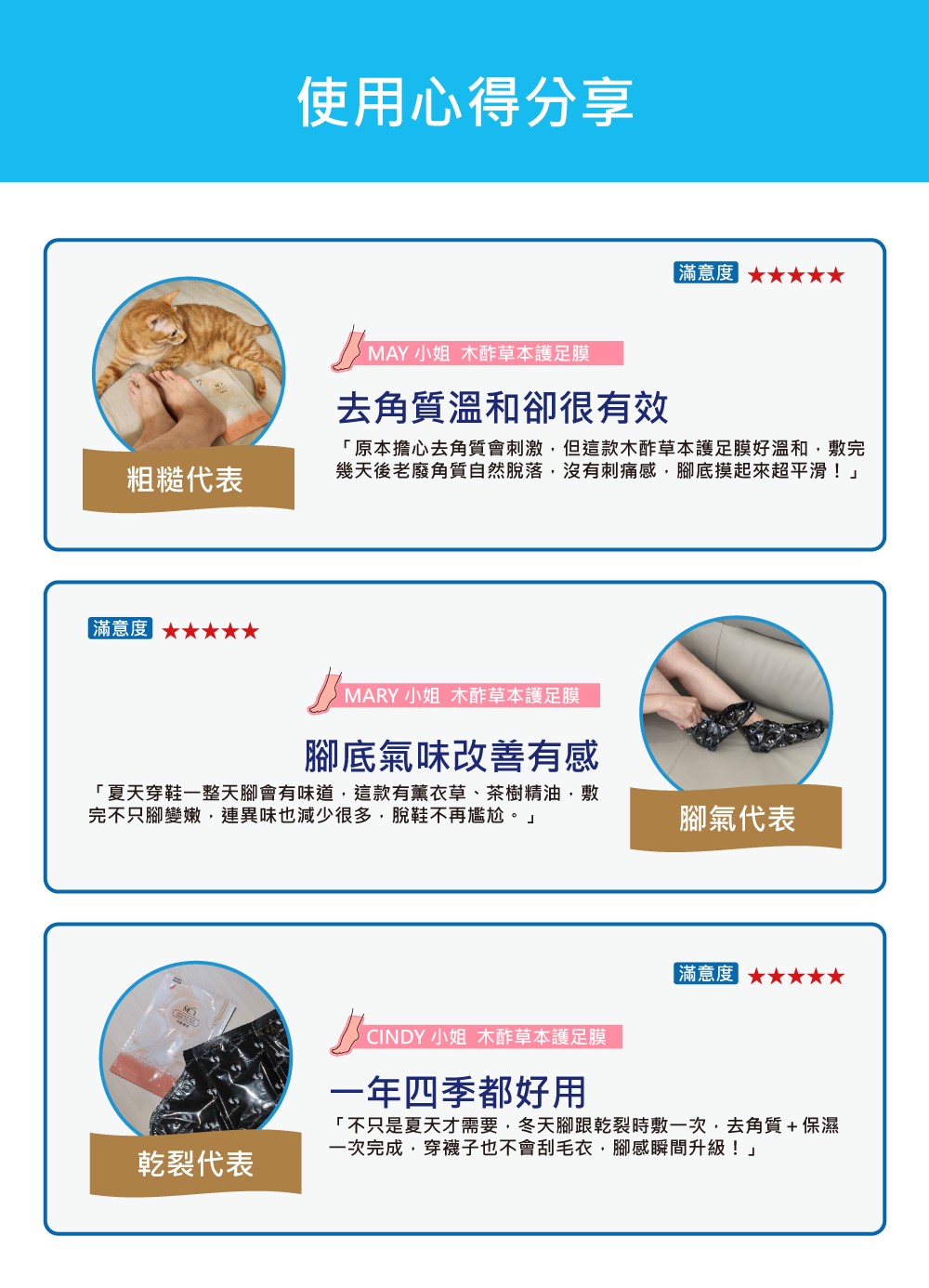 【ME5】K035 木酢草本護足膜 ( 3入 ), , large