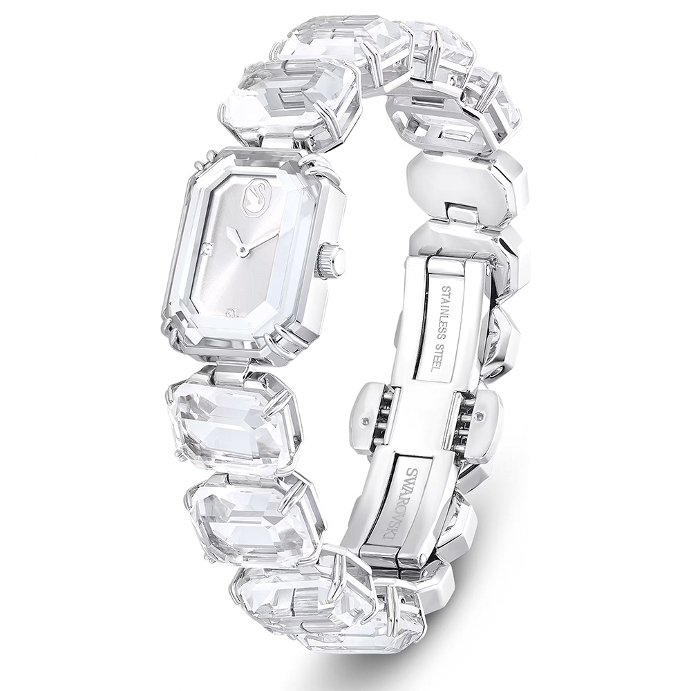 SWAROVSKI 施華洛世奇 八角方形水晶手鍊手錶 女錶-23x17mm(5621173), , large