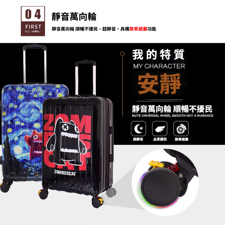 ~雪黛屋~LUDWIN 20吋行李箱USB充孔海密鎖360度煞車旋轉ABS+PC耐刮承重S2531, , large