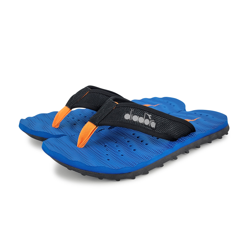 DIADORA迪亞多那 粗曠野人風夾腳拖 人字拖 拖鞋 Q彈 釋壓 耐走 透氣 排水 散熱 耐磨 防滑 黑 藍黃 藍 紅, , large