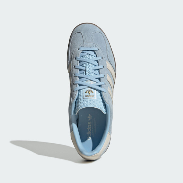Kixpress-Adidas Gazelle Indoor W 女 運動休閒鞋 德訓鞋 復古 麂皮 舒適 水藍 [JI2717], , large