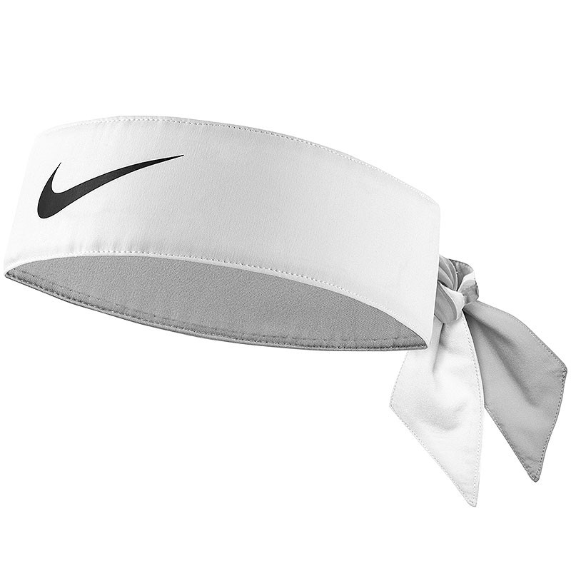 NIKE TENNIS DRI-FIT 綁帶式頭帶 現貨 髮帶 網球頭帶 涼感頭帶 網球 NTN00【樂買網】, 白 101, large