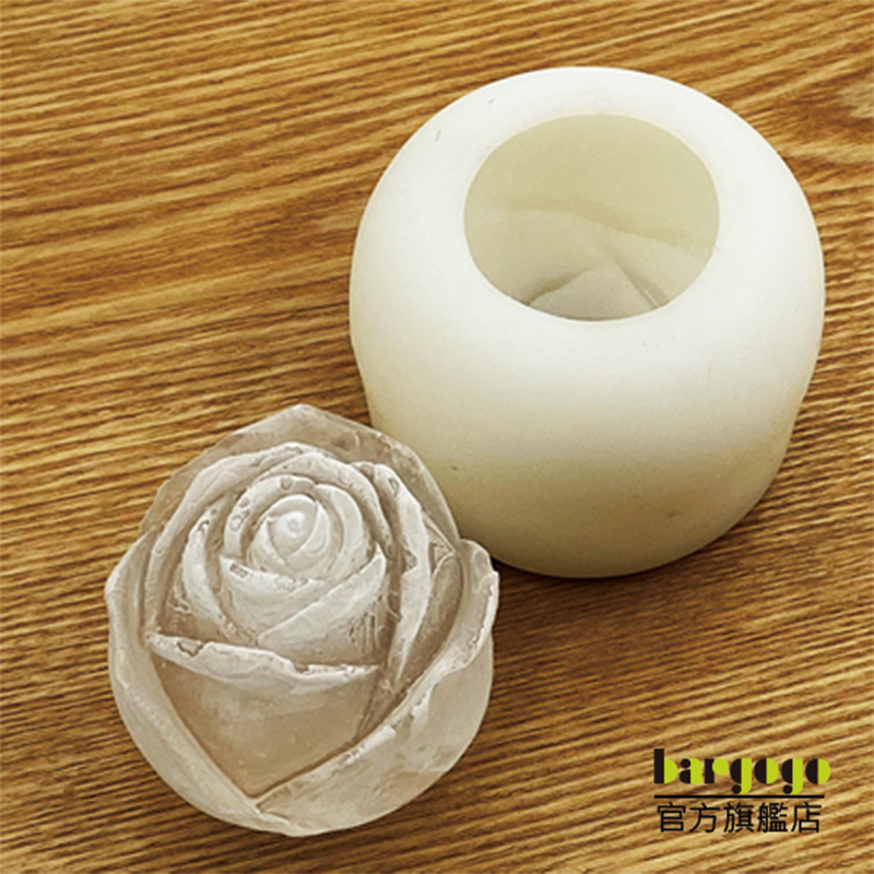 [巴果果]玫瑰冰模 造型冰模 矽膠材質 玫瑰造型 冰模 模具 創意冰塊 酒 飲料 茶 調酒 威士忌SIC-ROSE-W, , large