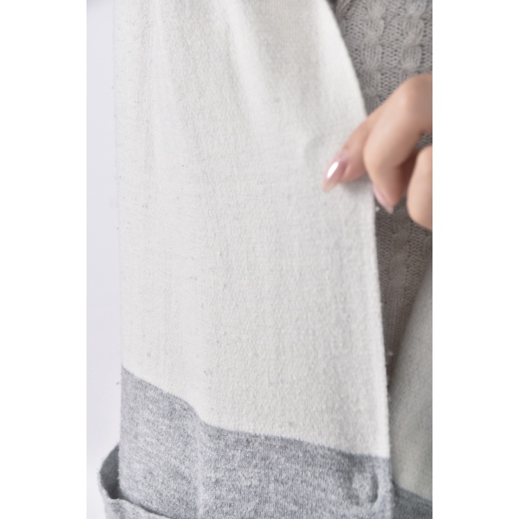 (M) moma質感羊毛跳色灰色外套二手衣, , large