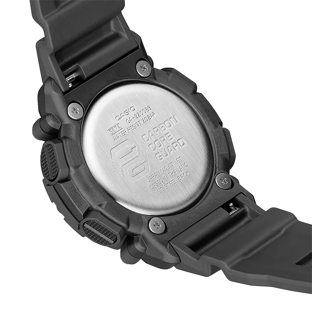CASIO 卡西歐 G-SHOCK 一起冒險去 碳核心防護構造雙顯計時手錶 GA-2200BB-1A, , large