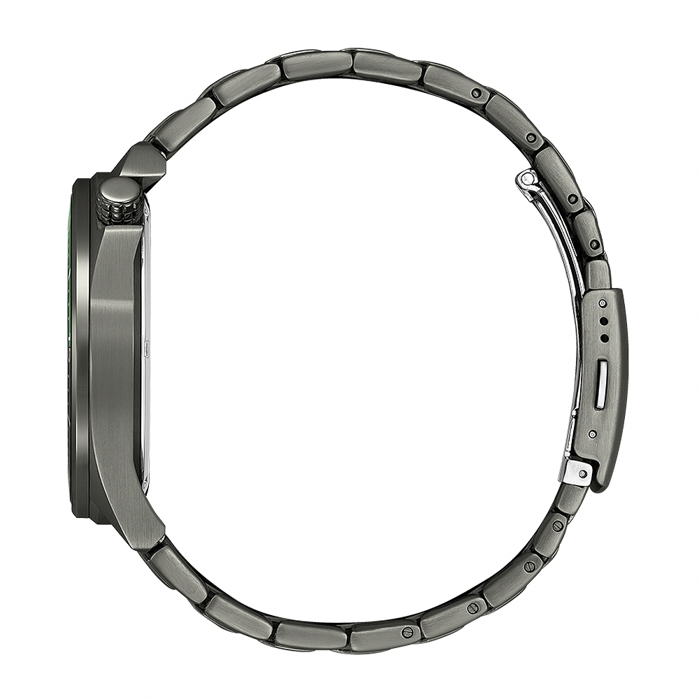 CITIZEN 星辰 光動能潮男時尚大三針手錶-綠 AW1717-81X, , large