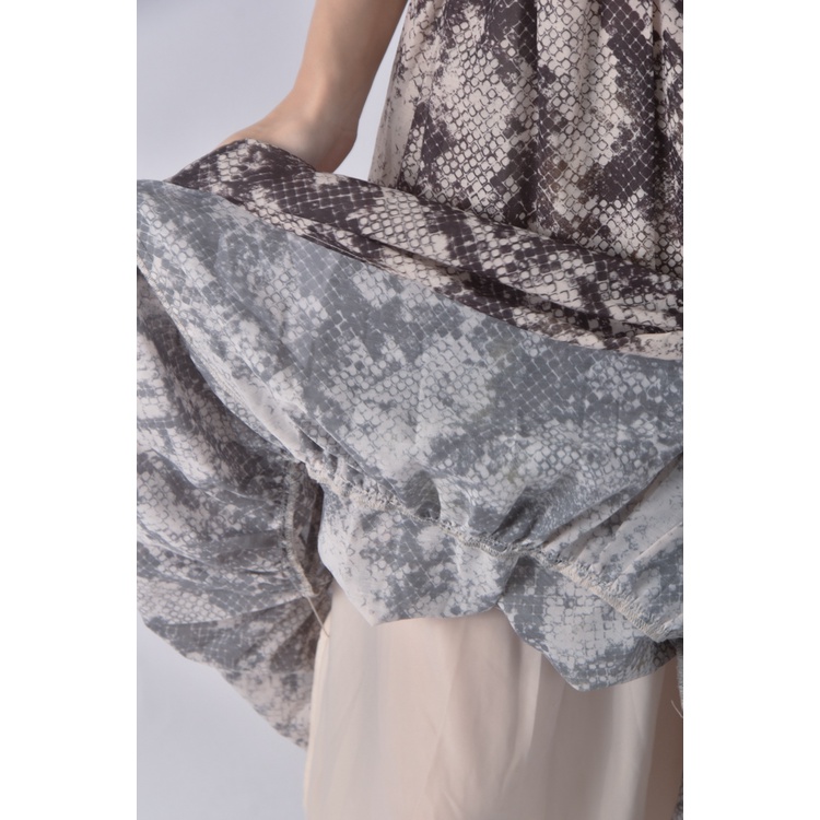 (S) mila owen針織背心拼接棕色洋裝二手衣, , large