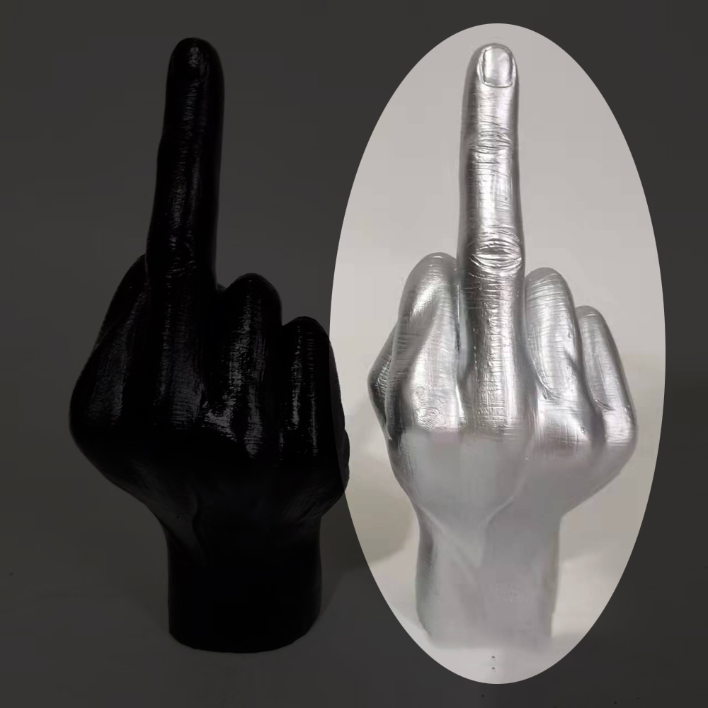 Funny Gift [Middle Finger Statue] &ndash; Decor, Secret Santa, Gift, Shop, Store Display, Figurine, Ring Holder, , large