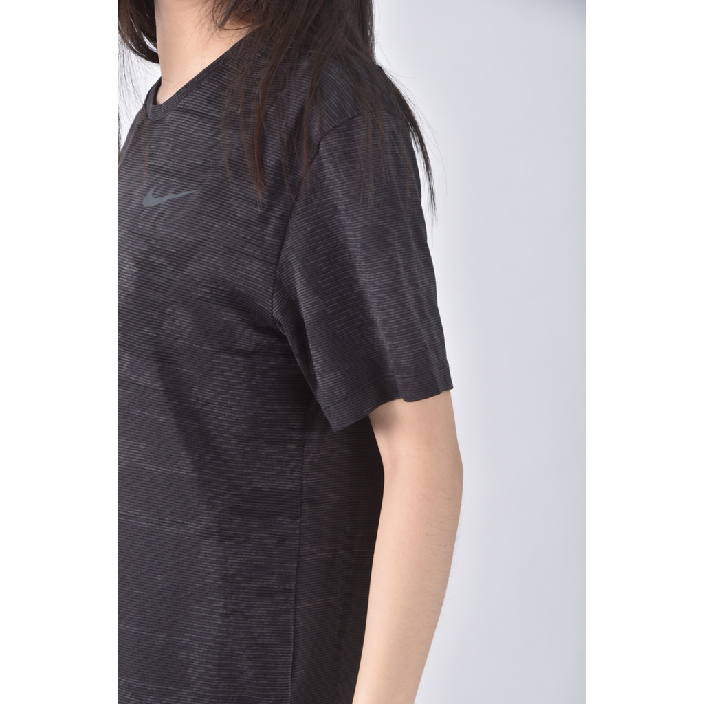 (S) nike質感圓領黑色短袖上衣二手衣, , large