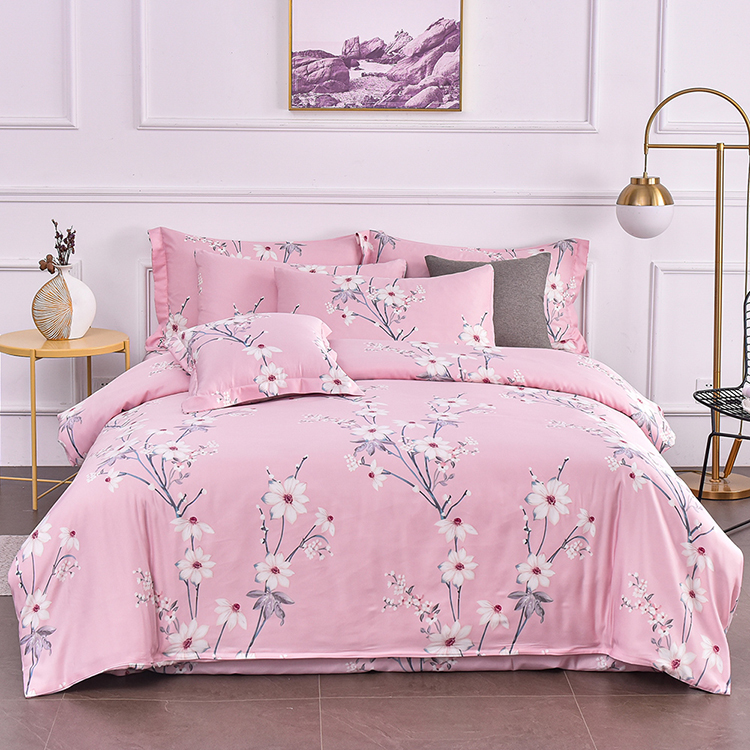 Indian新科技天絲吸濕排汗雙人四件式床包兩用被組-春和, , large