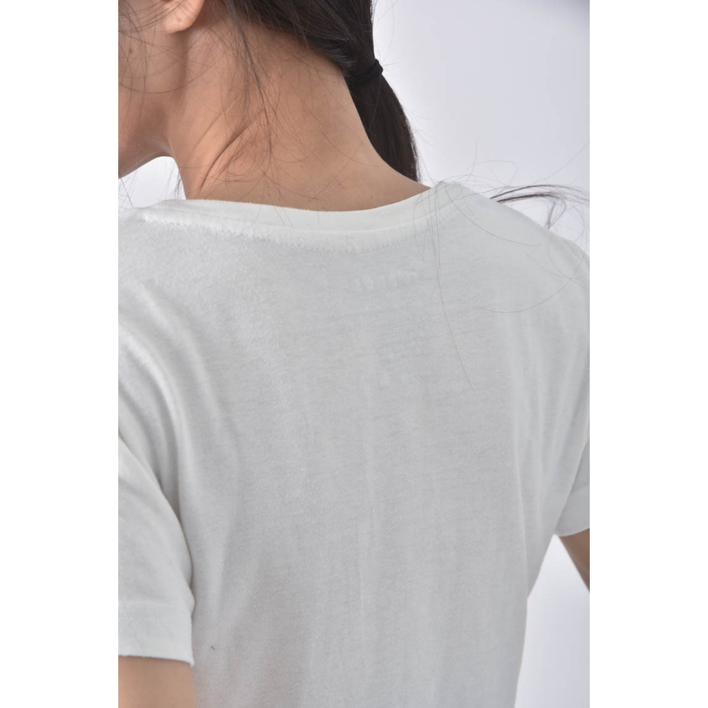 (M) islands棉質印花白色短袖上衣二手衣, , large