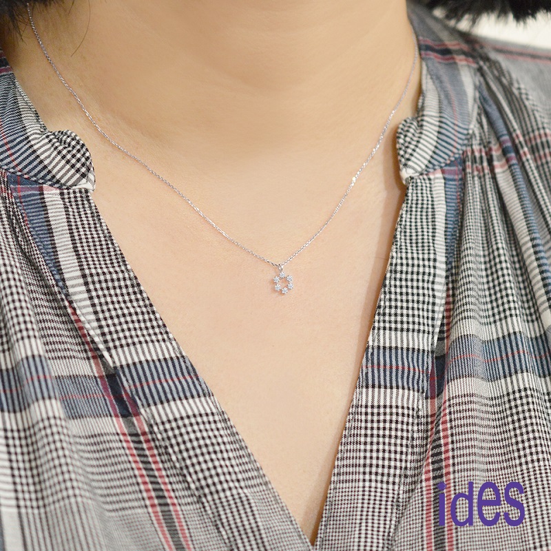 [ides愛蒂思] 成年禮 生日禮 日系輕珠寶OL系列設計款14K金鑽石項鍊鎖骨鍊/愛圍繞, , large