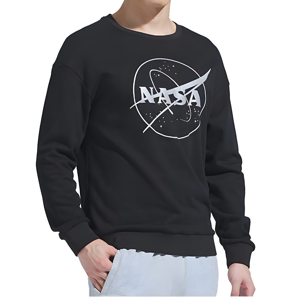 TECTOP 探拓戶外 TECTOPxNASA 圓領長袖大學T恤AHB612721(原版授權 經典設計 百搭好穿)