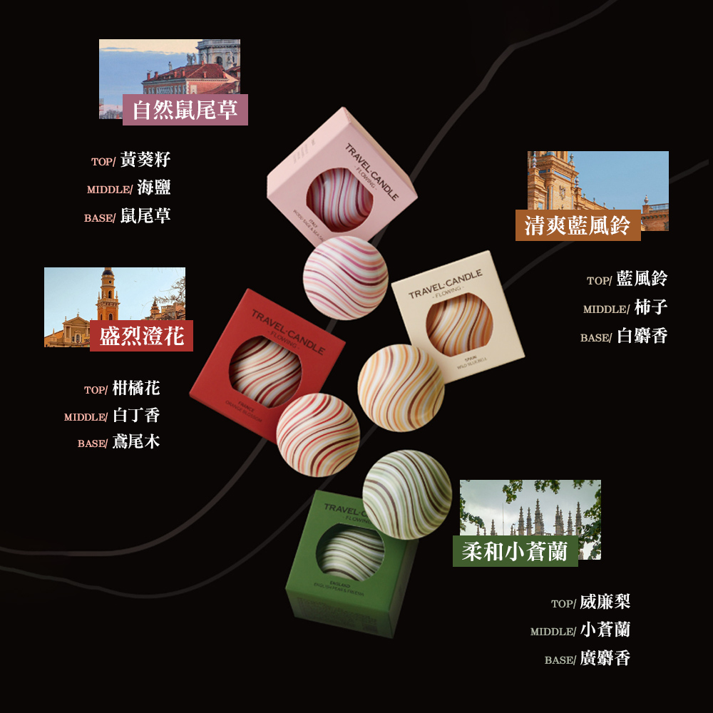 【上手家居】繽彩歐風香氛蠟燭 4件組 澄花、藍風鈴、鼠尾草、小蒼蘭(香薰蠟燭/芳香蠟燭/精油蠟燭/小蠟燭), , large
