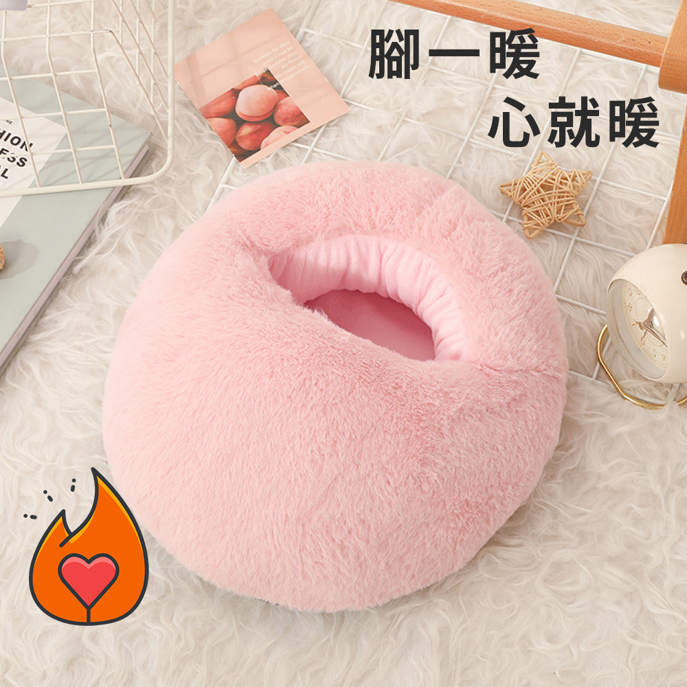 實在是太可愛【綿綿蓬蓬暖腳神器】暖腳寶 USB加熱拖鞋 三檔控溫 三檔定時 辦公室 居家追劇必備 外型可愛 送禮 交換禮, , large