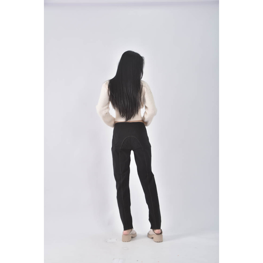 (M) liviana conti寬版黑色長褲二手衣, , large