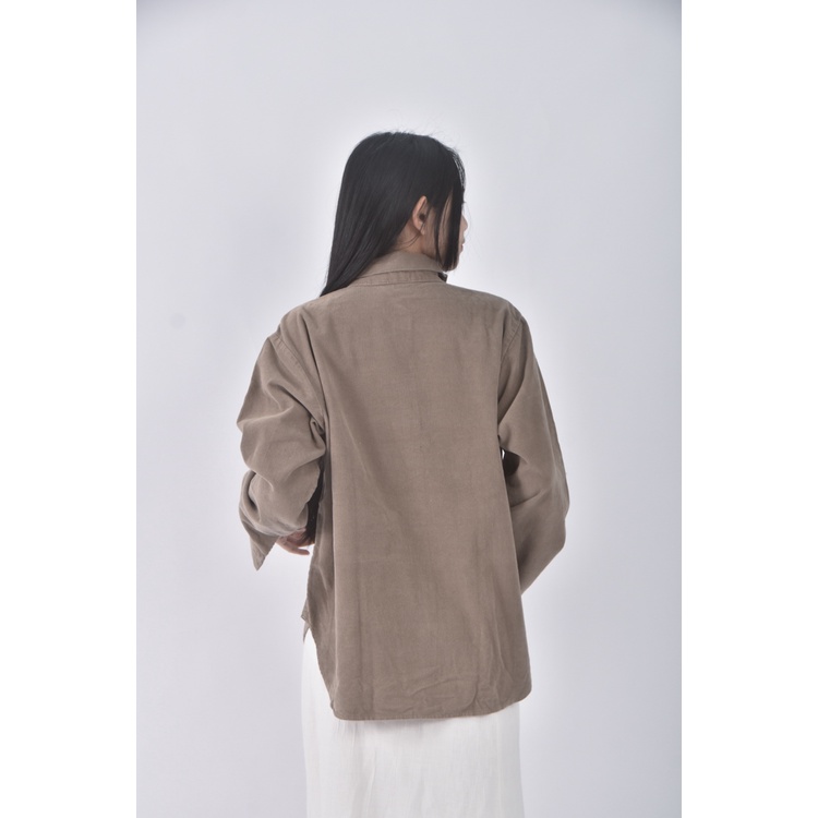 (XL) chemi韓牌排扣綠色長袖上衣二手衣, , large