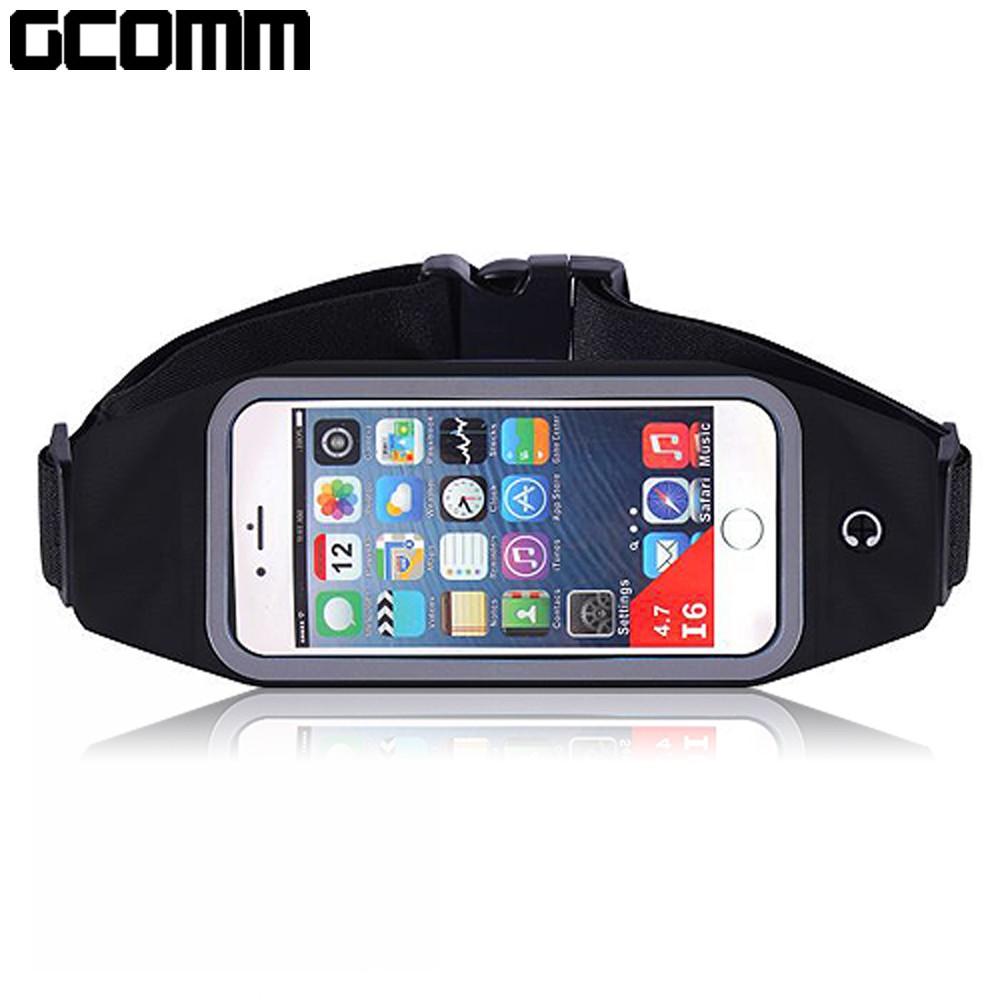 GCOMM SPORT 穿戴式音樂防汗水運動腰包4.8＂通用 經典黑