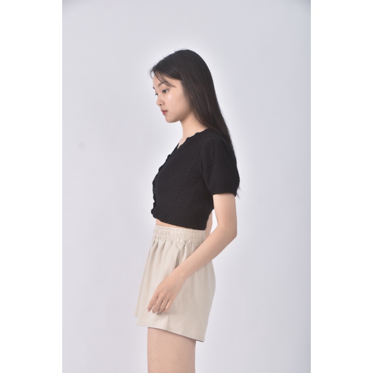 (S) anirek質感黑色短袖上衣二手衣, , large