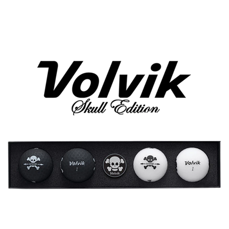 Volvik Skull Golf Ball Gift Set – 4 Balls + Ball Marker, , large