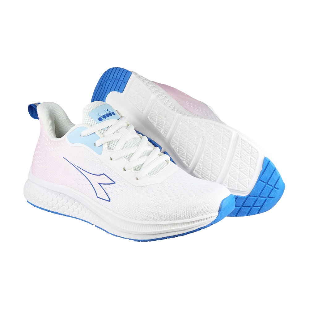 DIADORA迪亞多那 奇幻天空慢跑鞋 女運動鞋 女鞋 漸層 一體成型 透氣 飛織 輕量 減壓 抗菌 吸震 止滑 白粉紫, , large