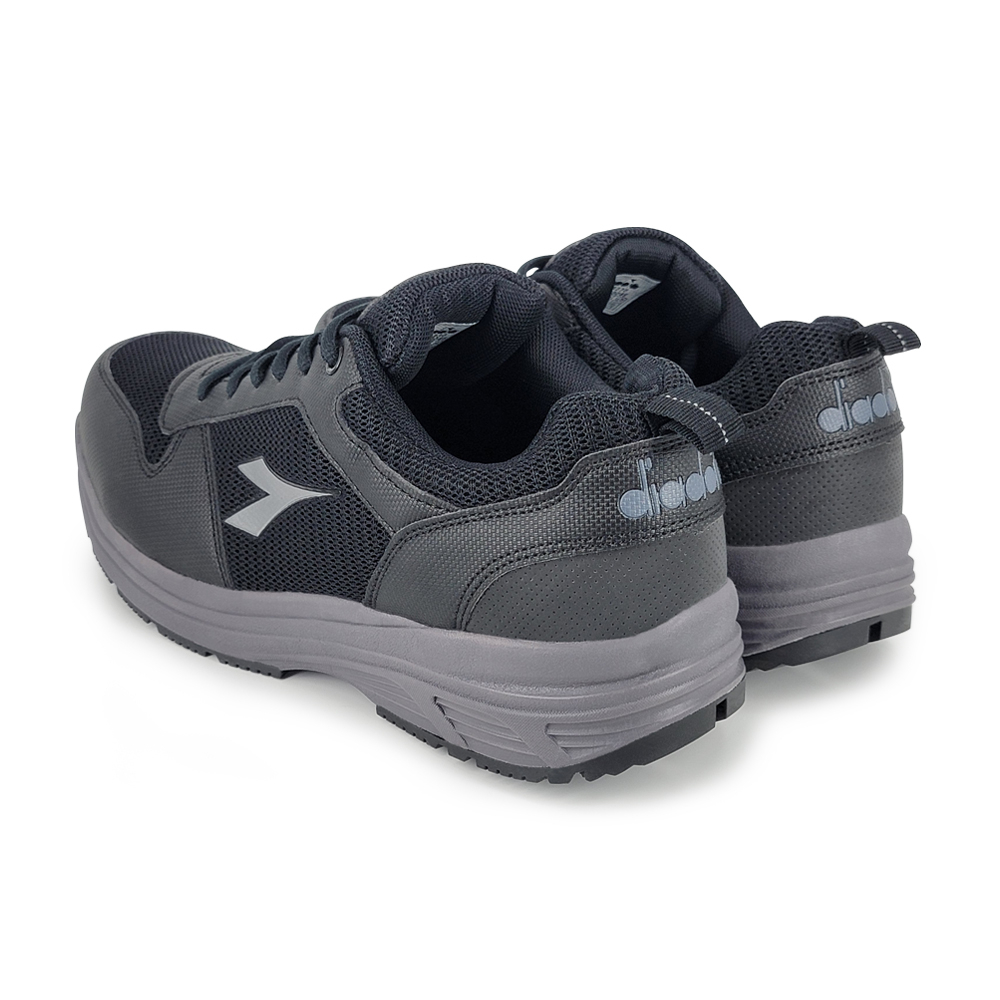 DIADORA迪亞多那 MIT舒壓健走男鞋 男運動鞋 休閒鞋 台灣製 反光 防潑水 寬楦 透氣 輕量 吸震 減壓 黑 灰, , large