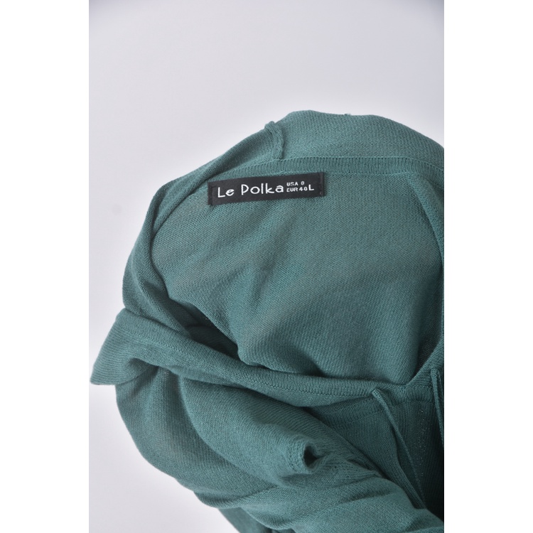 (M) le polka質感連帽綠色短袖上衣二手衣, , large
