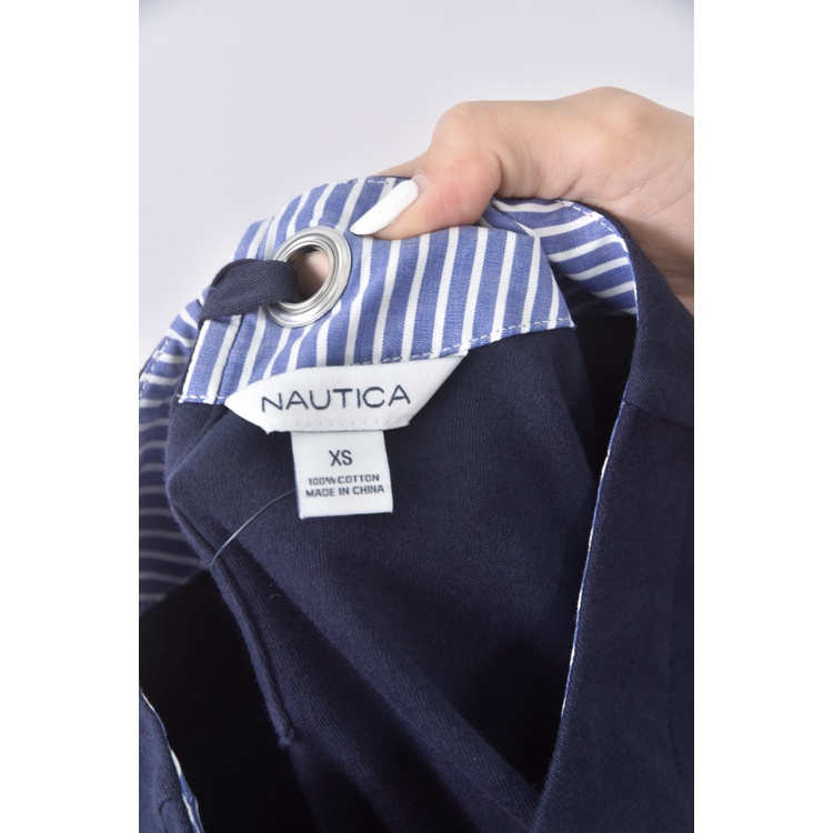 (S) nautica質感棉質拼接藍色洋裝二手衣, , large