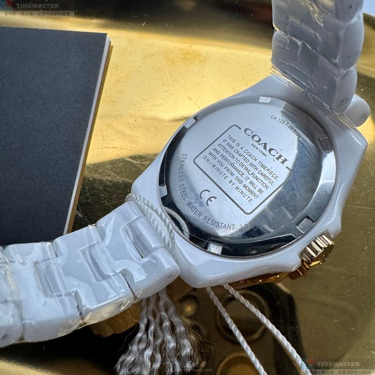 [星晴錶業]COACH手錶,34mm,CH00270白色錶面白錶殼白陶瓷錶帶款, , large