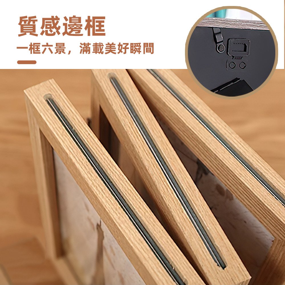 【上手家居】三折相框 6吋 6吋藍色(透明相框/展示框/木質相框/多格相框/玻璃相框), , large