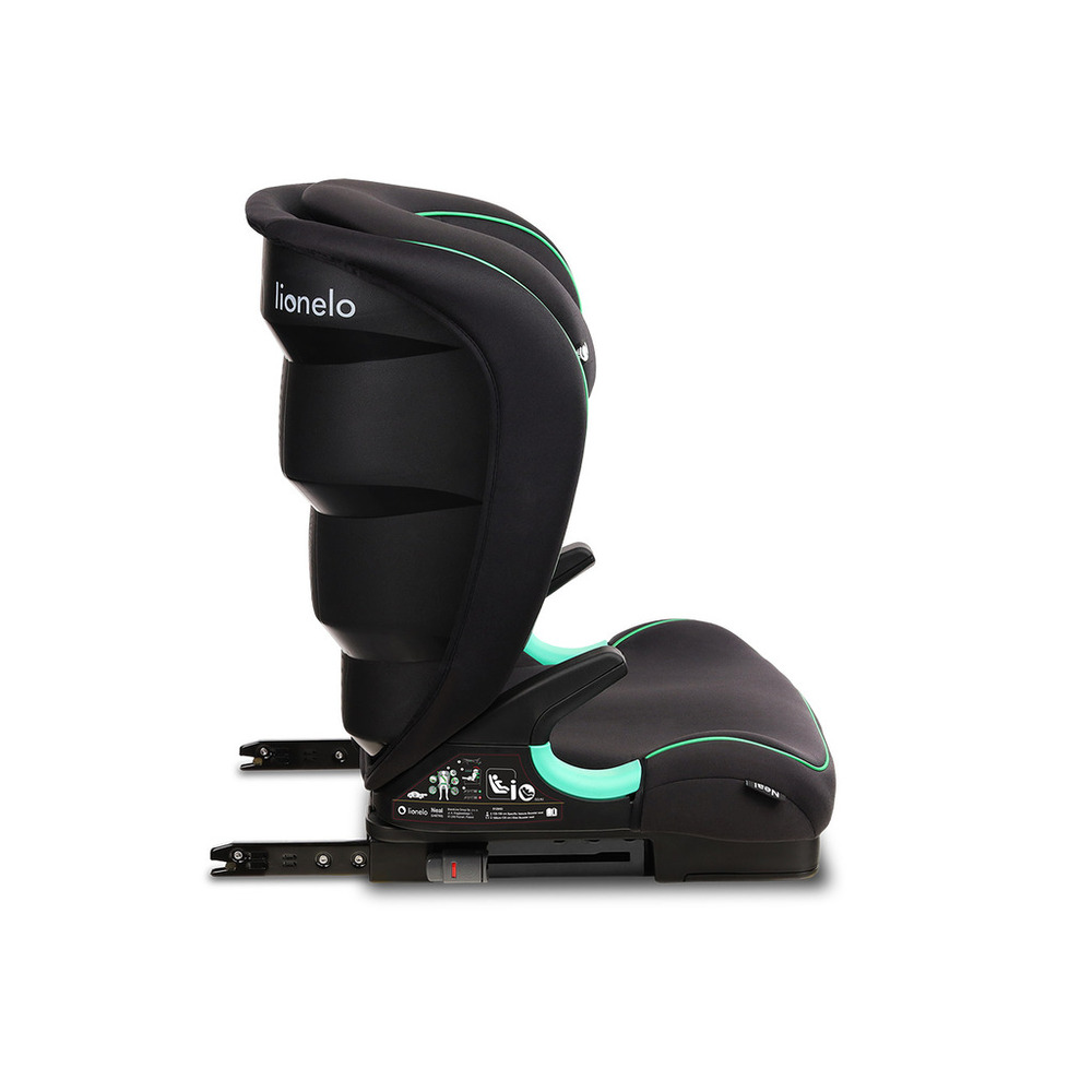 【Lionelo】3~12歲ISOFIX成長型輔助汽座 Neal 黑瑪瑙  (ISOFIX/安全帶兩用 成長座椅 R129 I-size), , large