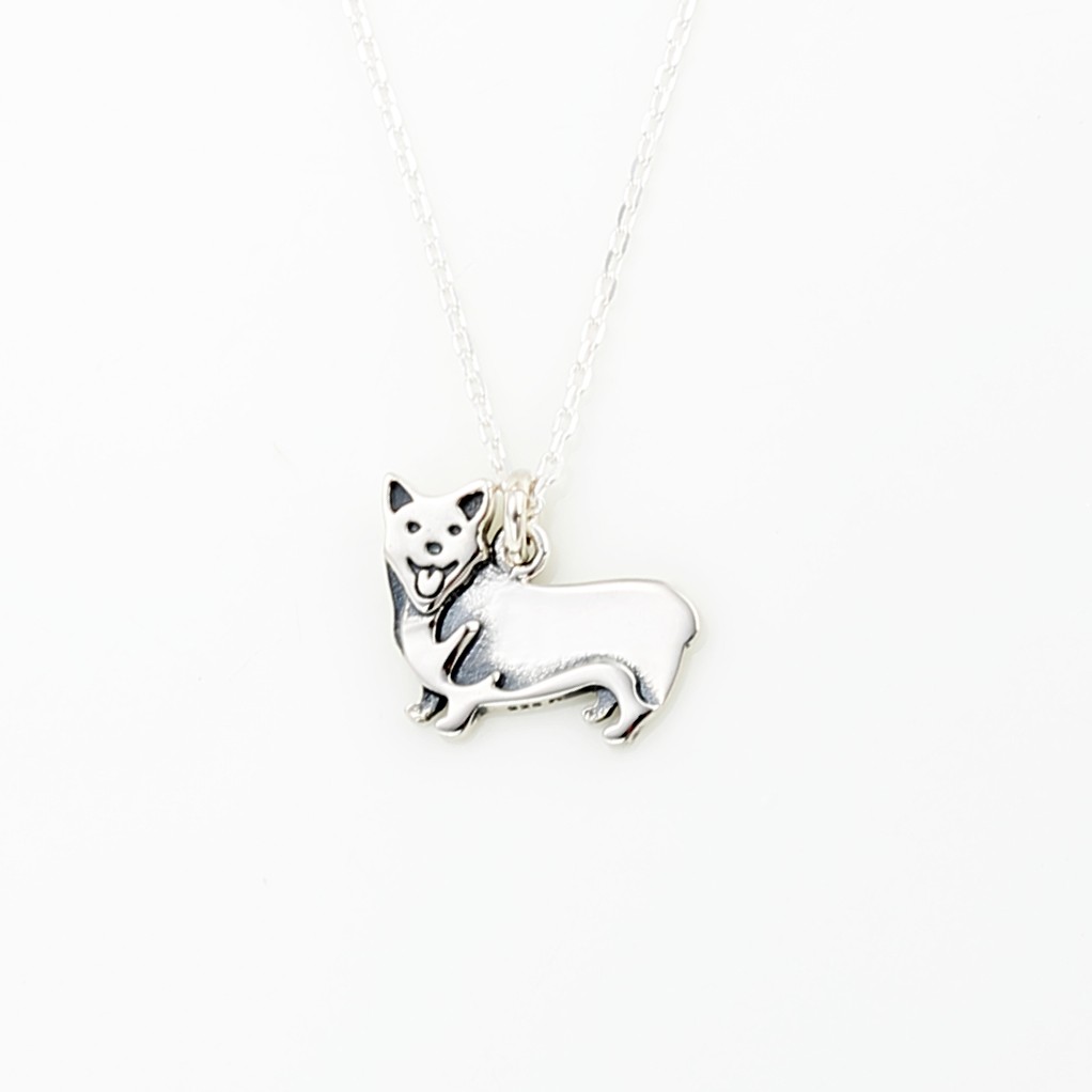 【Angel & Me】Corgi Dog s925 sterling silver necklace Birthday Valentine Day gift, , large