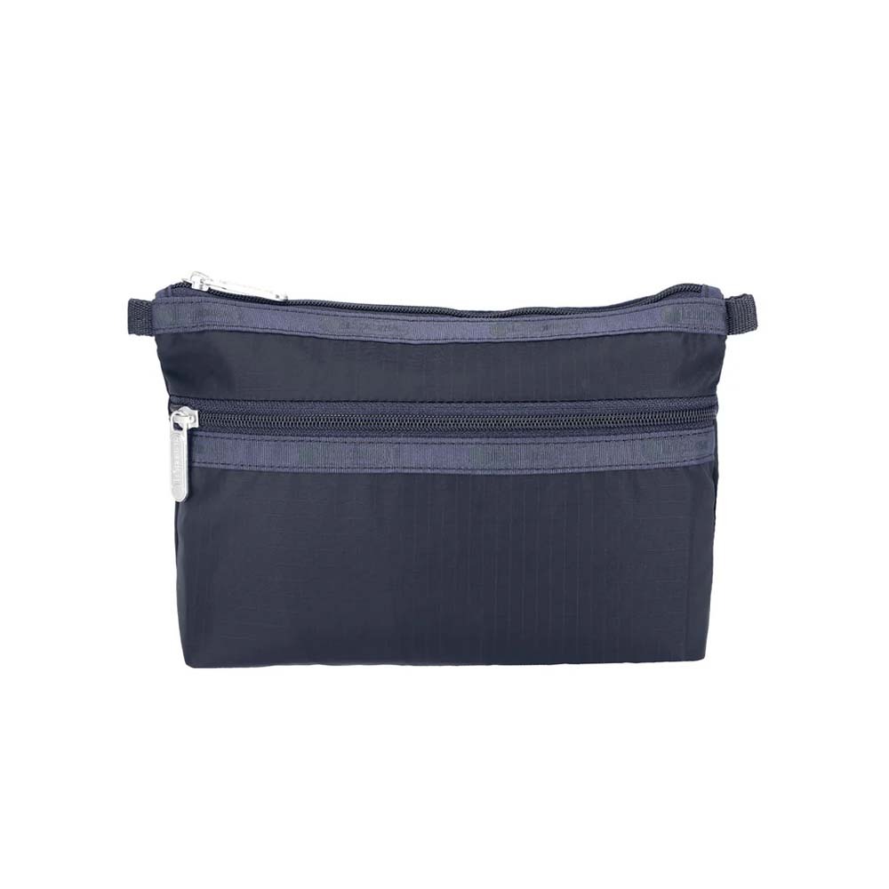 |快速出貨|Lesportsac Cosmetic Clutch 雙層拉鍊收納化妝包/ 深海藍, , large
