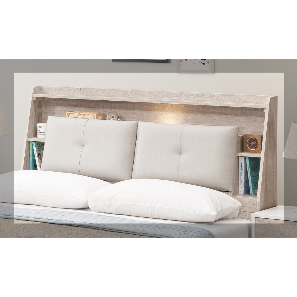 【唯熙傢俱】紀薇橡木色6尺床頭箱, , large