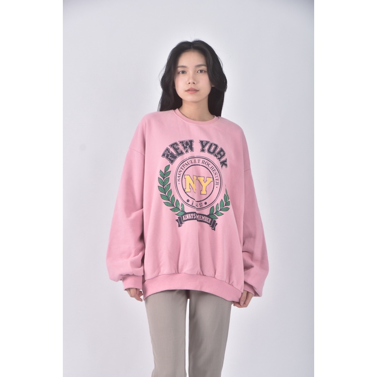 (F) 質感粉色長袖上衣二手衣, , large