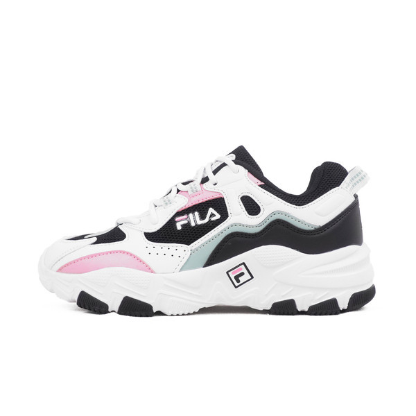 Kixpress-Fila BOX TYPE 女 運動休閒鞋 透氣 厚底 穿搭神器 老爹鞋 白黑 [5-J341Y-051], , large