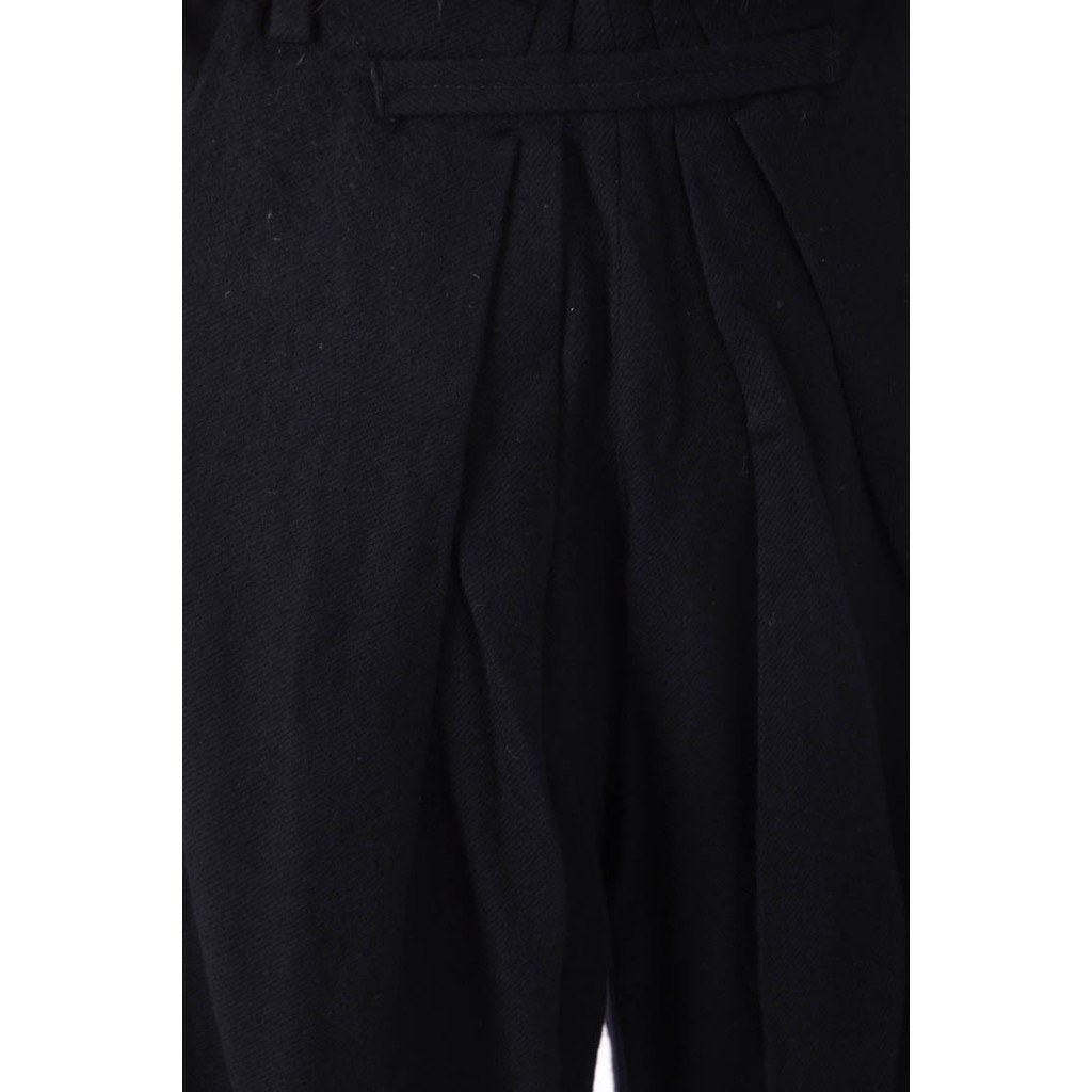 (F) whiple高腰羊毛純羊毛黑色長褲二手衣, , large