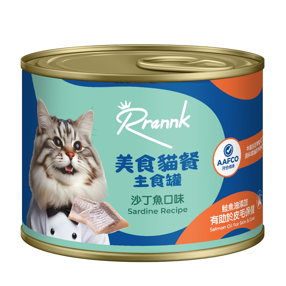 Rrannk瑞可美食貓餐主食罐-沙丁魚口味185g, , large