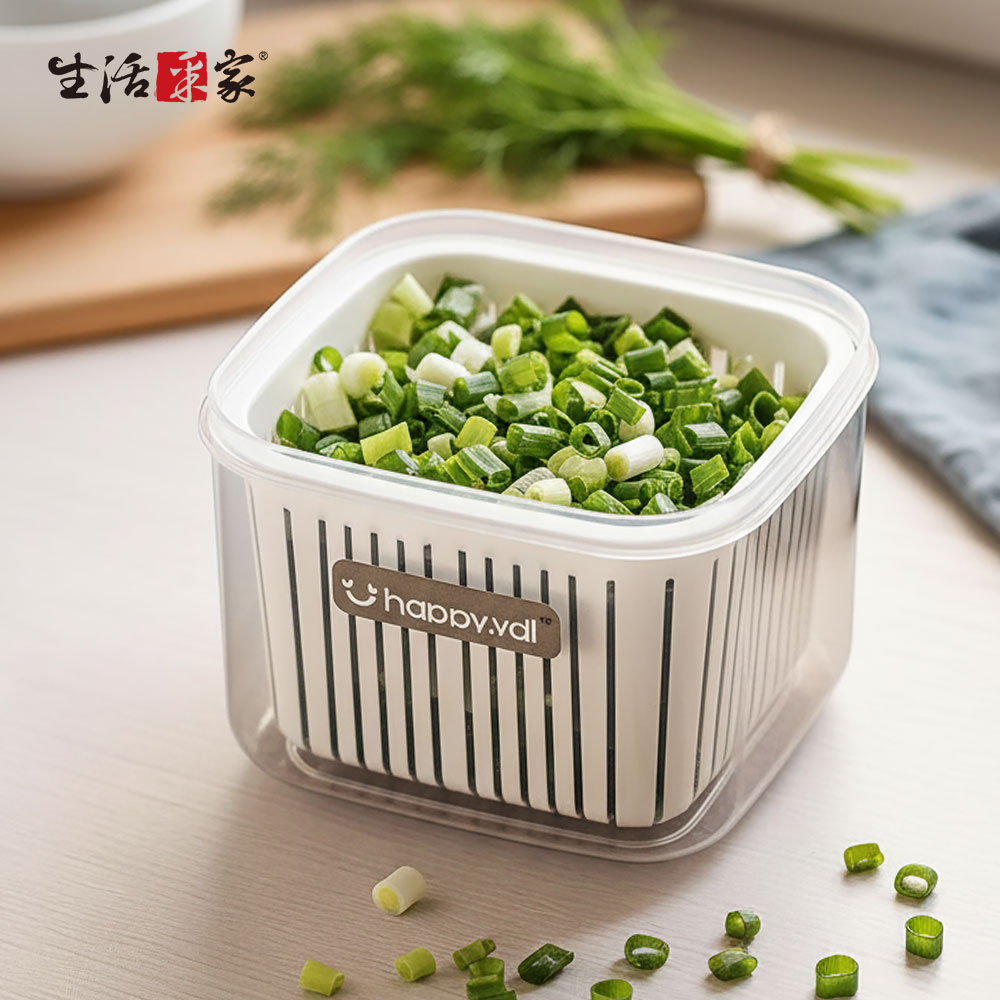 【直接買1送1】 SHCJ 蔥薑蒜 瀝水保鮮盒 冷凍冷藏 保鮮盒 瀝水 蒜盒 蔥花盒 蔥蒜盒 水果盒, , large